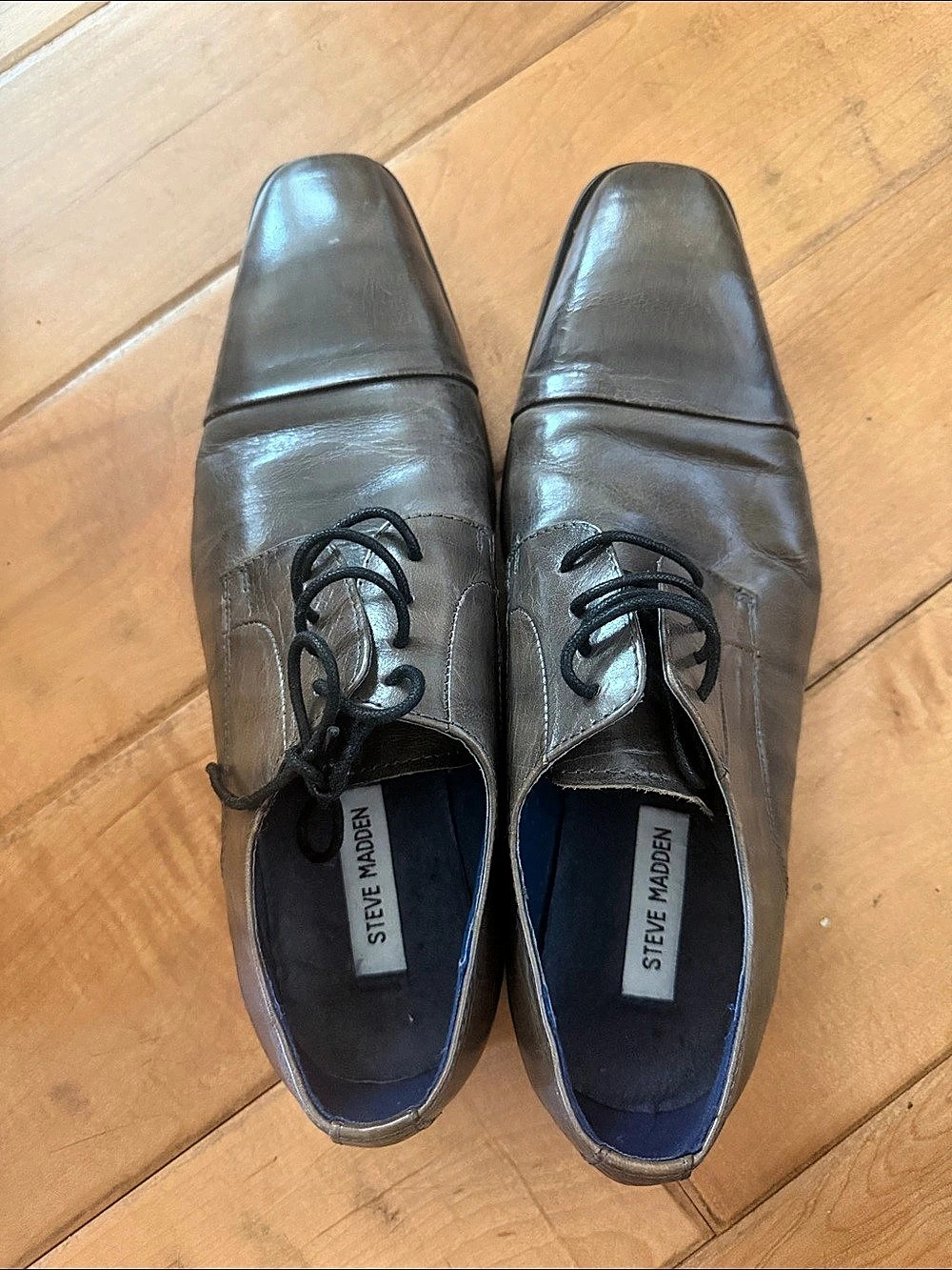 Steve Madden EDGE Leather Oxfords Brown US 10